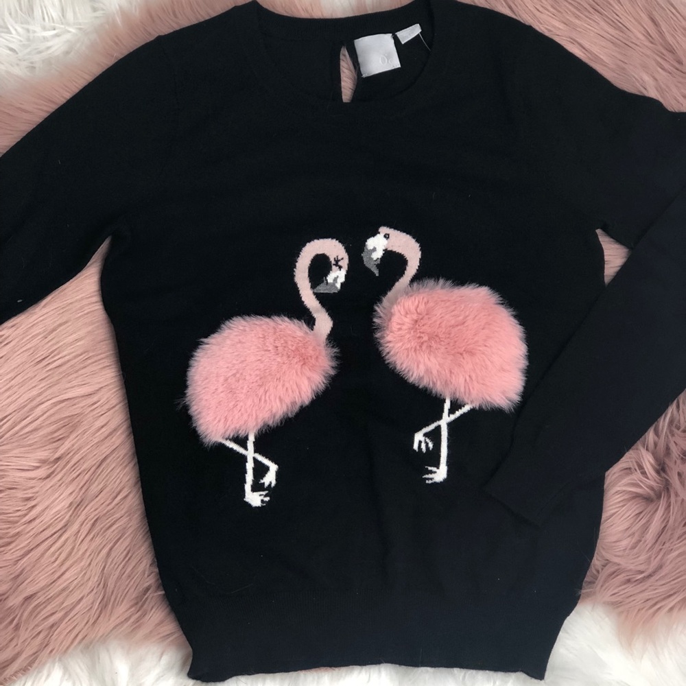 Fur flamingo sweater